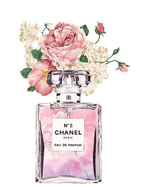 chanel bottle flowers|Chanel bottle drawing.